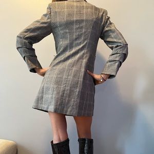 Zara Checkered Blazer Dress